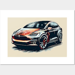 Tesla Model X Posters and Art